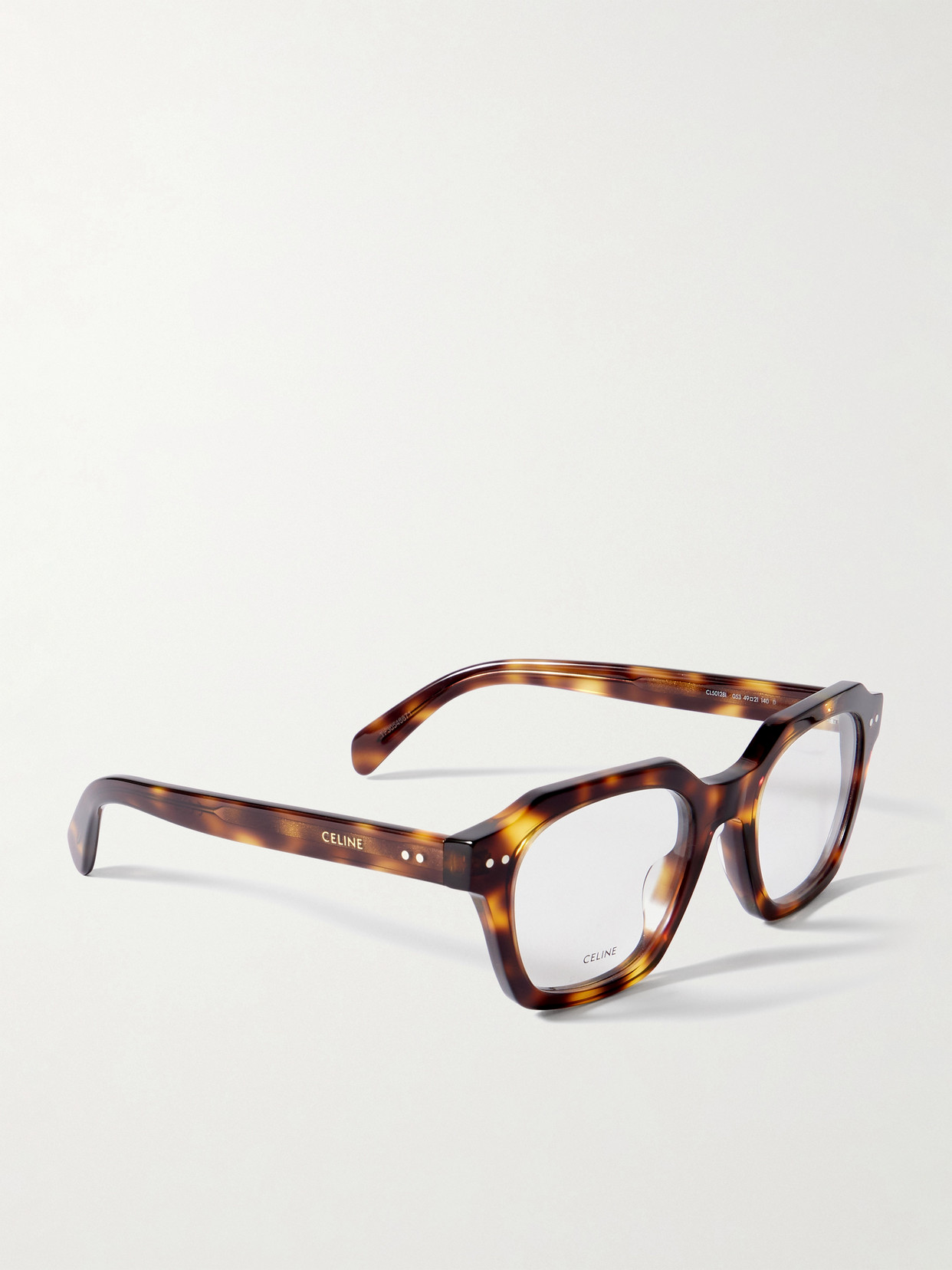 CELINE SQUARE-FRAME TORTOISESHELL ACETATE OPTICAL GLASSES
