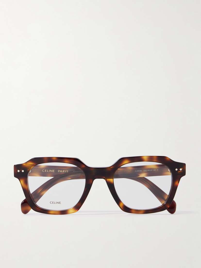 CELINE Eyewear Square-frame Tortoiseshell Acetate Optical Glasses