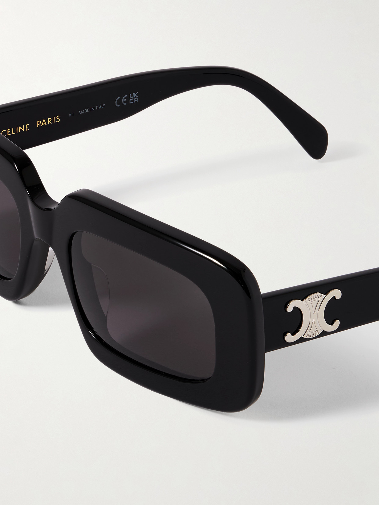 Celine Triomphe Oversized Square-frame Acetate Sunglasses In Black
