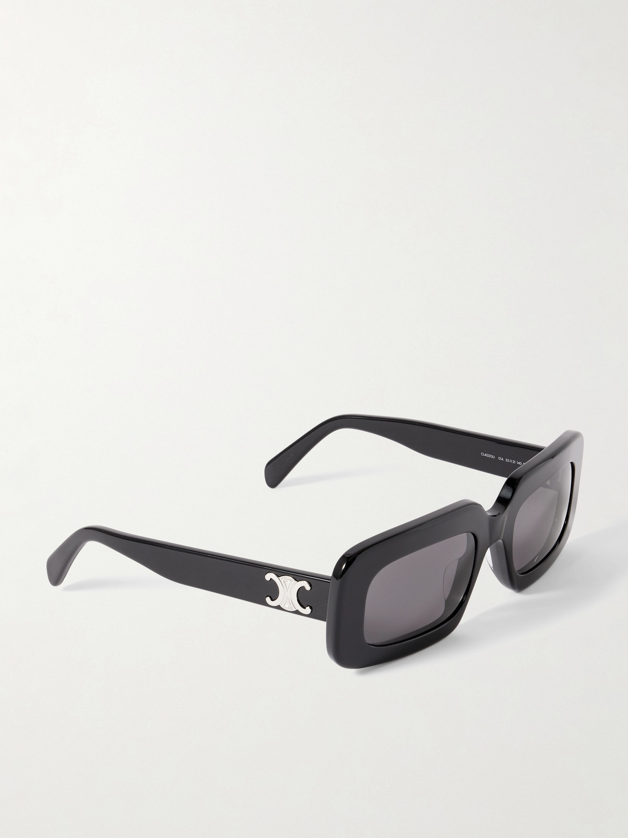 Celine Triomphe Oversized Square-frame Acetate Sunglasses In Black
