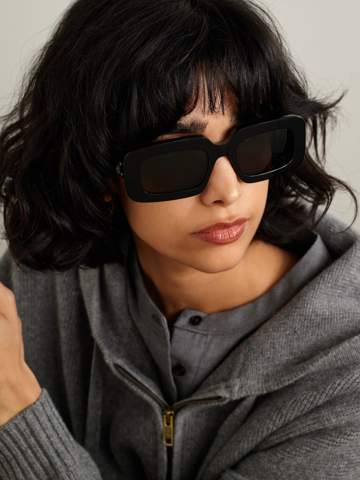 Celine Triomphe Oversized Square-frame Acetate Sunglasses In Black