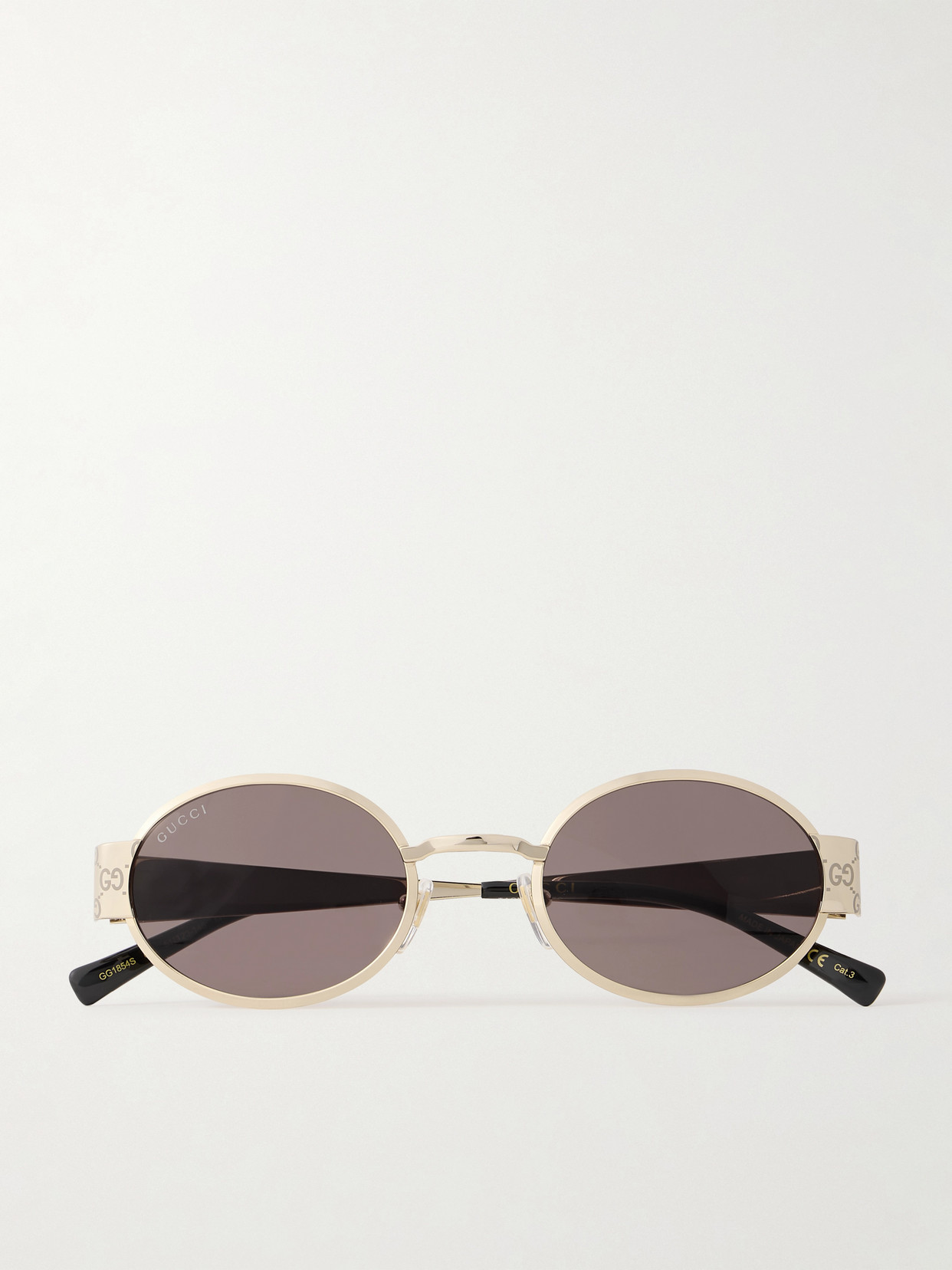 GUCCI EYEWEAR - Oval-frame Gold-tone Sunglasses - One size