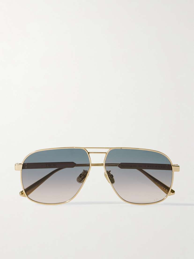 DIOR Eyewear Diorcannage A3u Aviator-style Rose Gold-tone Sunglasses