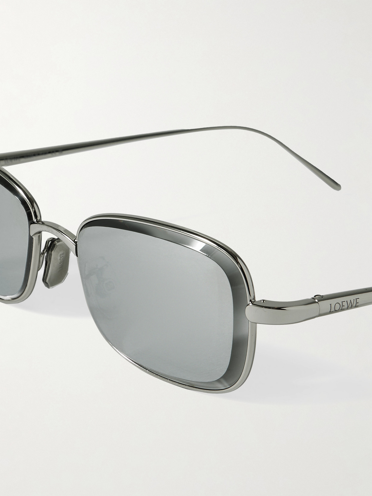 Loewe Square-frame Silver-tone Sunglasses In Silver
