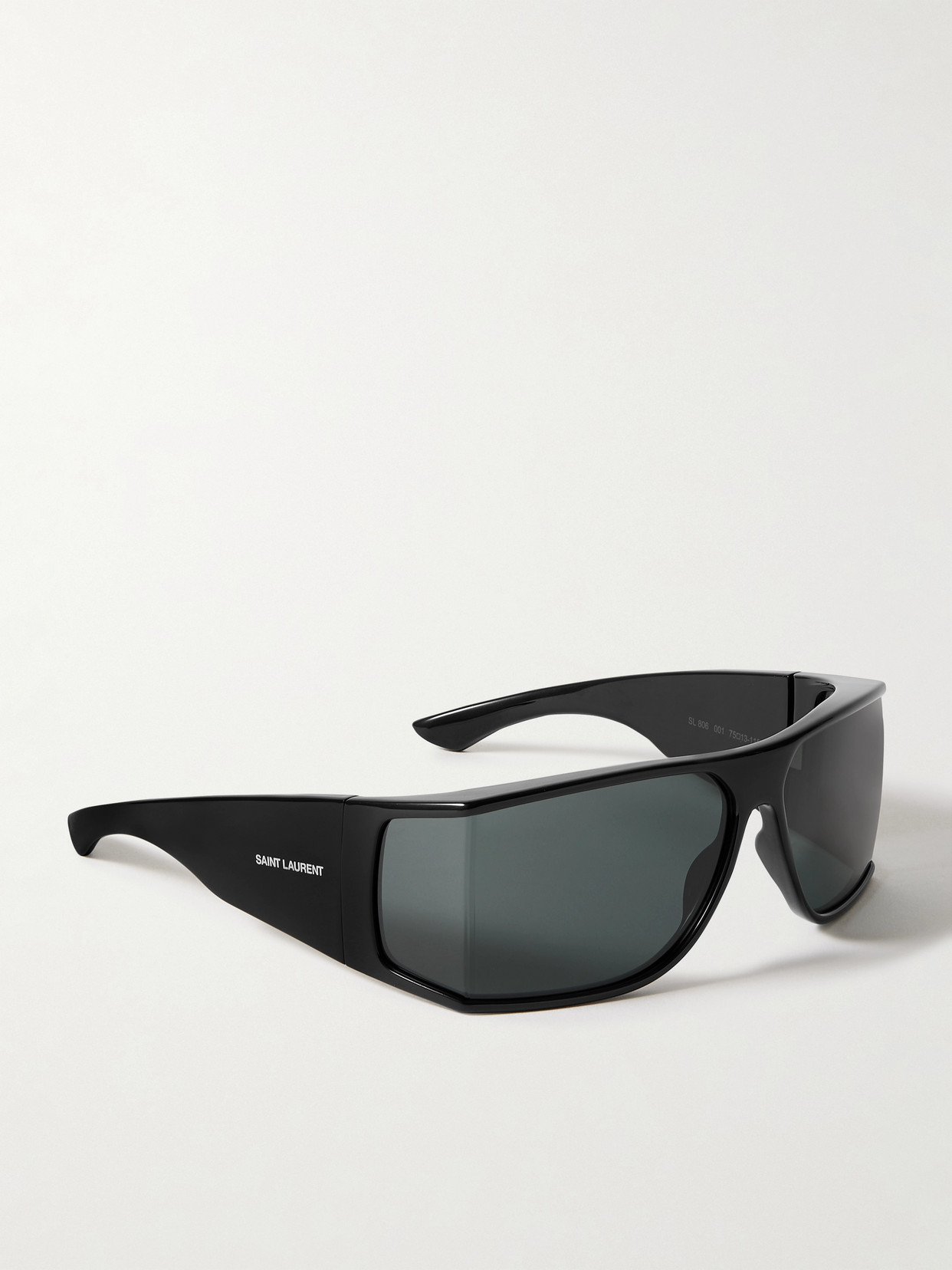 Saint Laurent Oversized D-frame Acetate Sunglasses In Black