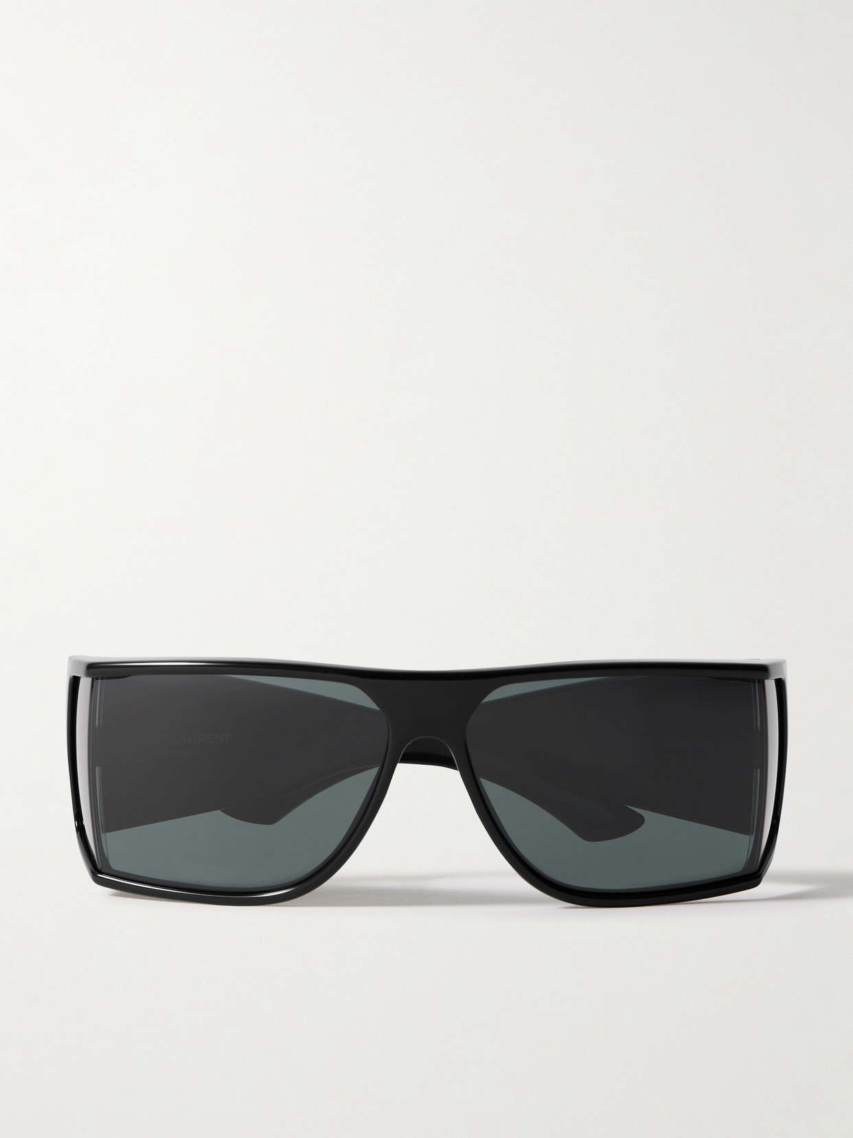 Saint Laurent Oversized D-frame Acetate Sunglasses In Black