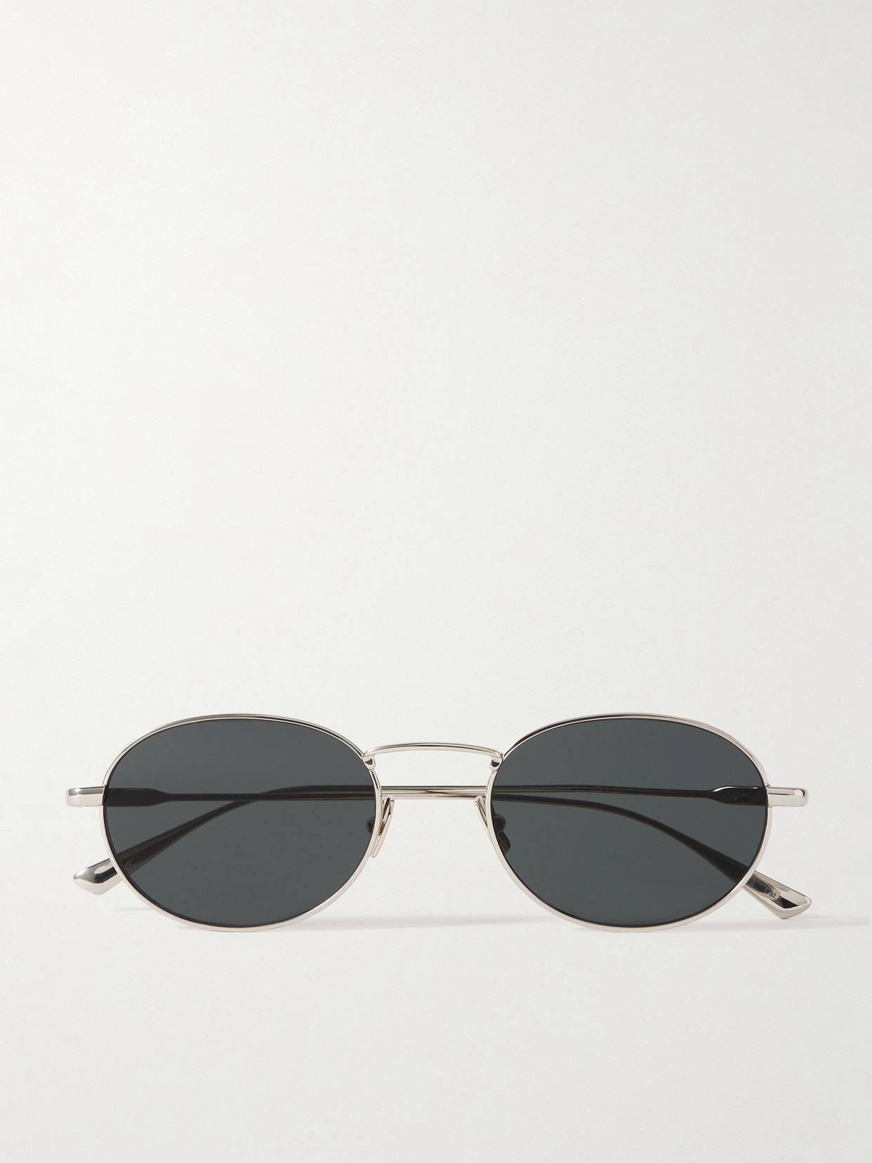Saint Laurent Round-frame Gold-tone Sunglasses In Black