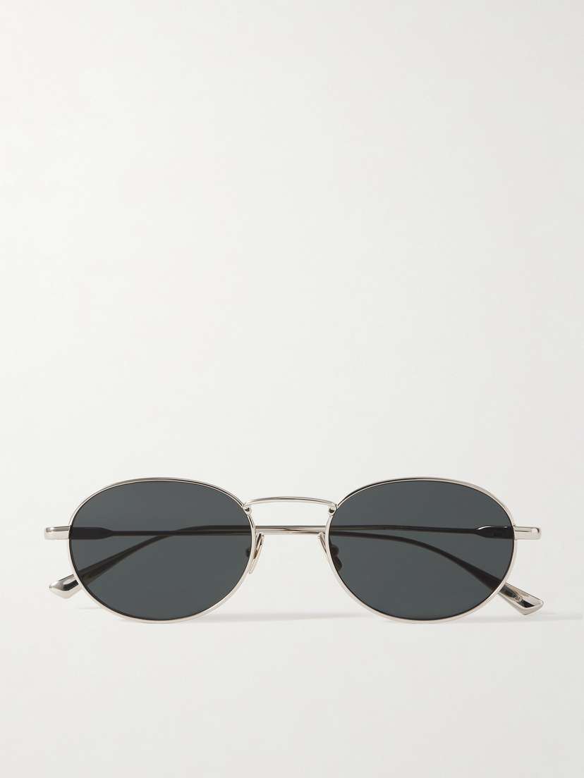Saint Laurent Eyewear Round-frame Gold-tone Sunglasses