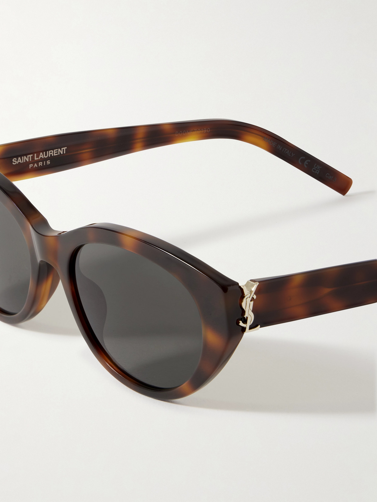 Saint Laurent Cat-eye Tortoiseshell Acetate Sunglasses In Tortoiseshell