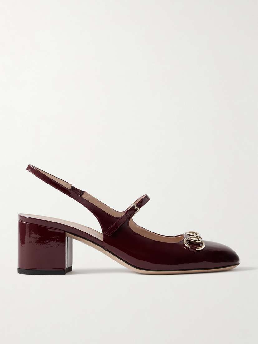 Gucci Lady Horsebit-detailed Patent-leather Mary Jane Pumps