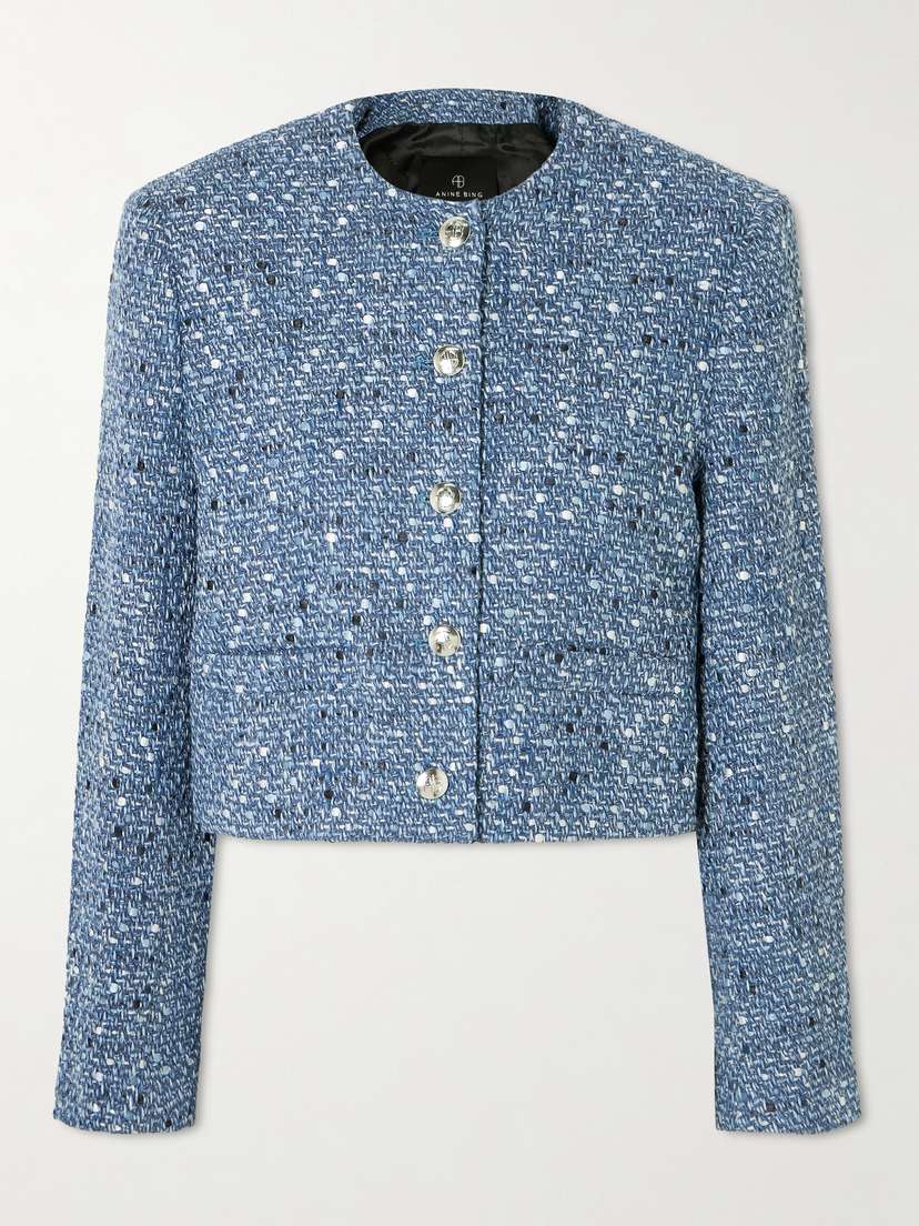 Anine Bing Amber Cotton-blend Tweed Jacket