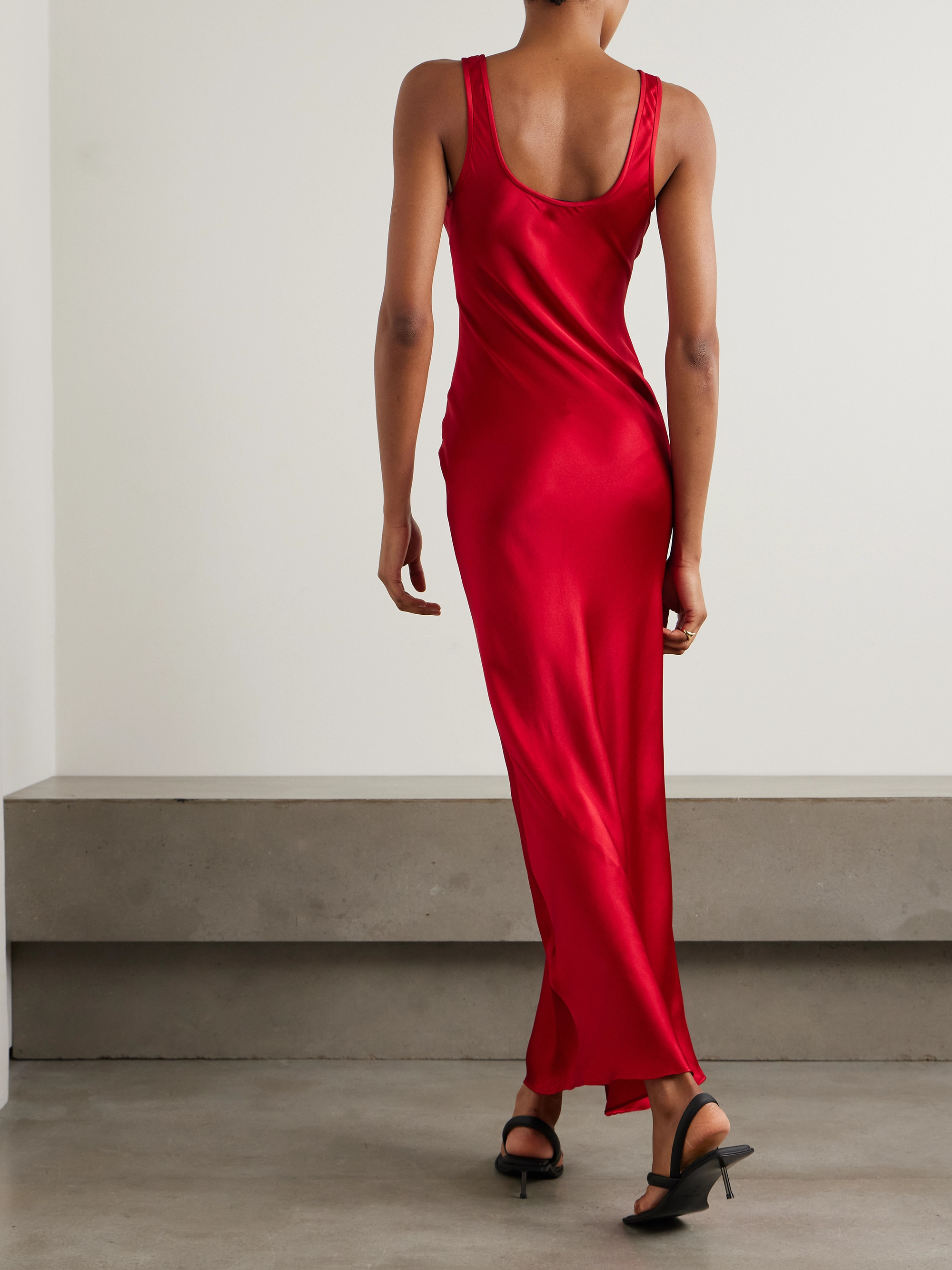 ANINE BING - Alison silk-satin maxi dress | Plush