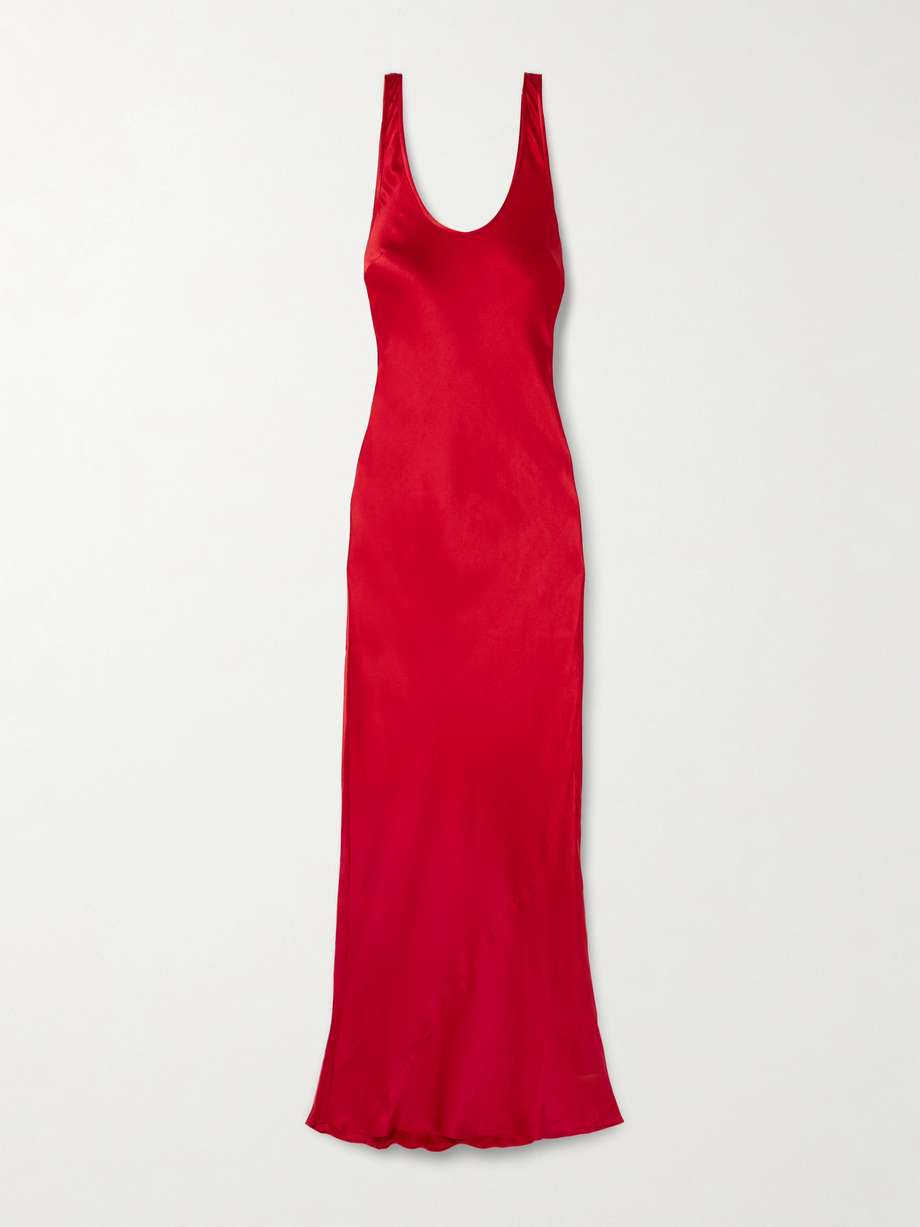 alison silk-satin maxi dress