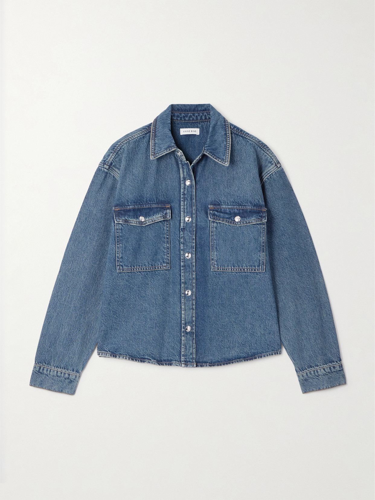 Anine Bing Denim Shirt In Blue