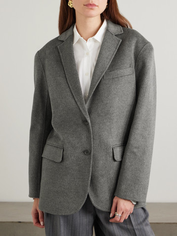 ANINE BING Quinn oversized wool and cashmere-blend blazer