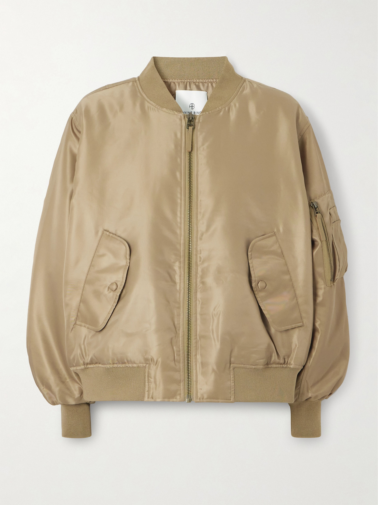 Anine Bing Khaki Leon Bomber Jacket In Green