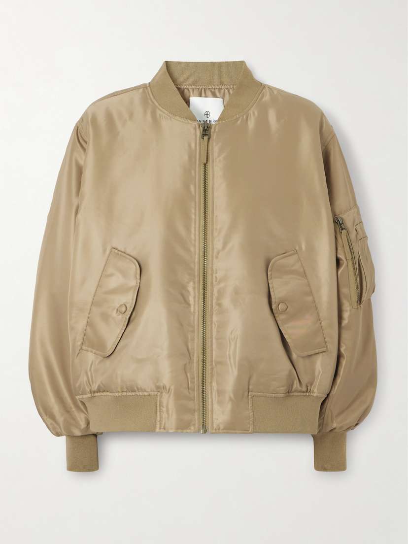 Anine Bing Leon Shell Bomber Jacket