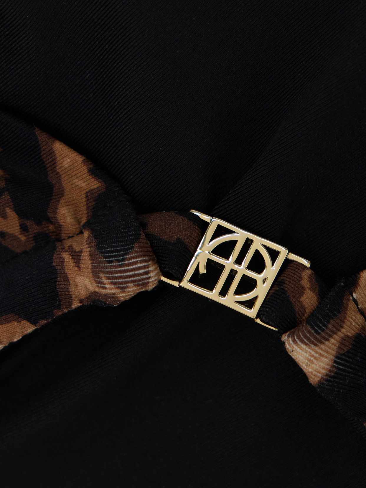 ANINE BING BELLAMY LEOPARD-PRINT RECYCLED BIKINI TOP