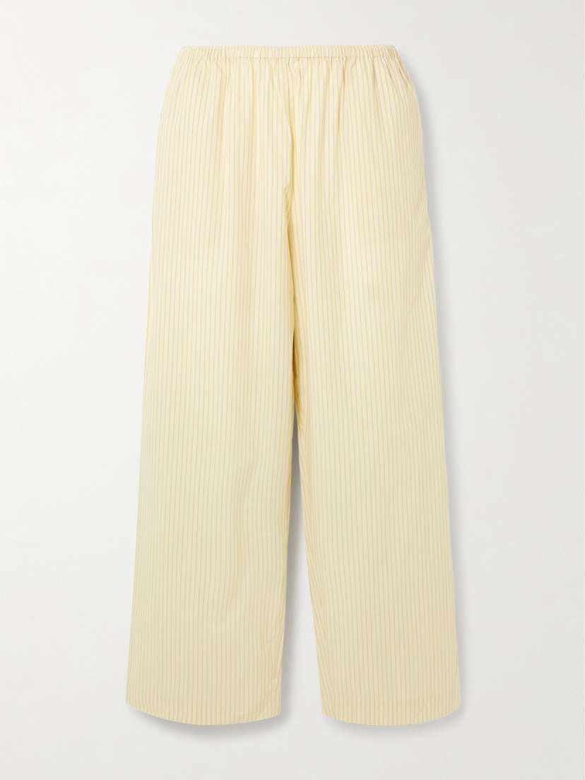 Deiji Studios Ease Striped Organic Cotton-poplin Pajama Pants