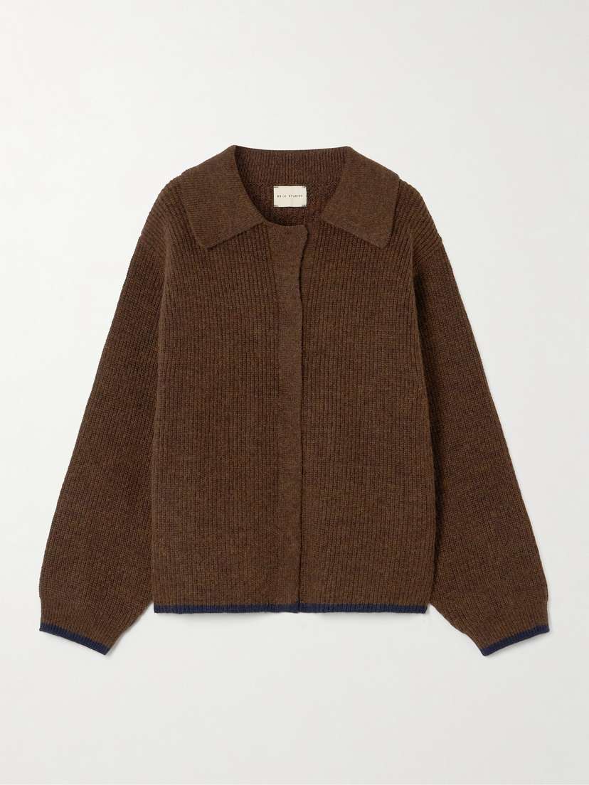 Deiji Studios Recycled Ribbed-knit Cardigan