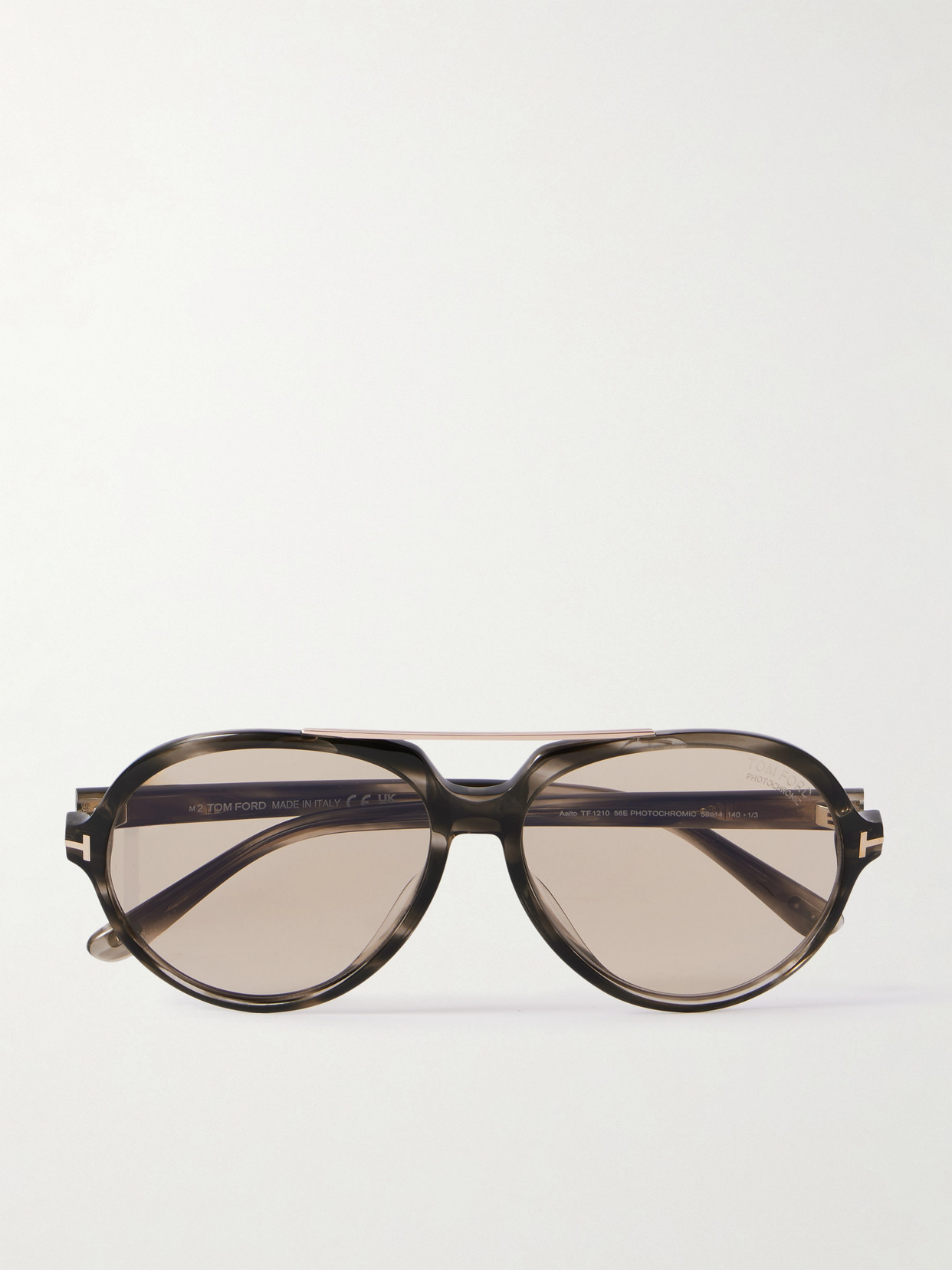 Tom Ford Aalto Aviator-style Gold-tone And Tortoiseshell Acetate Sunglasses