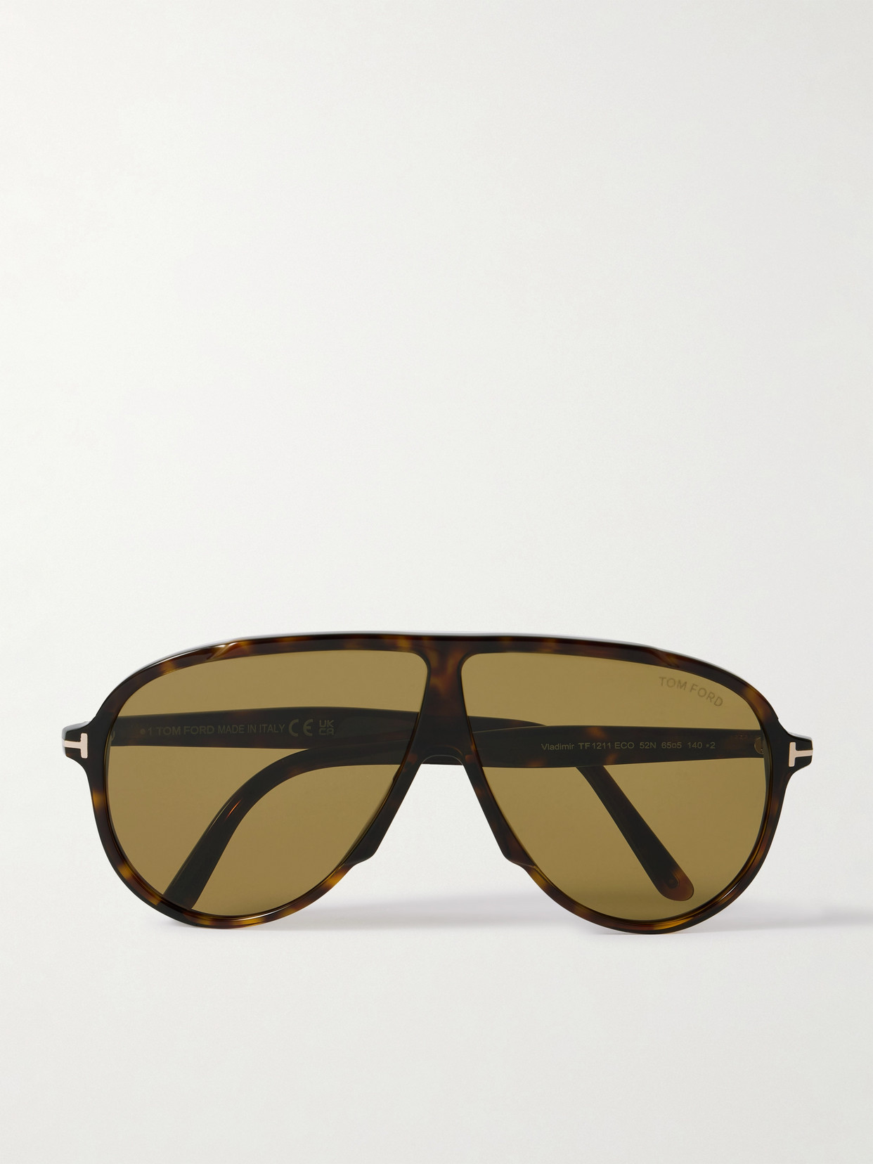 Tom Ford Aviator-style Tortoiseshell Acetate Sunglasses In Brown