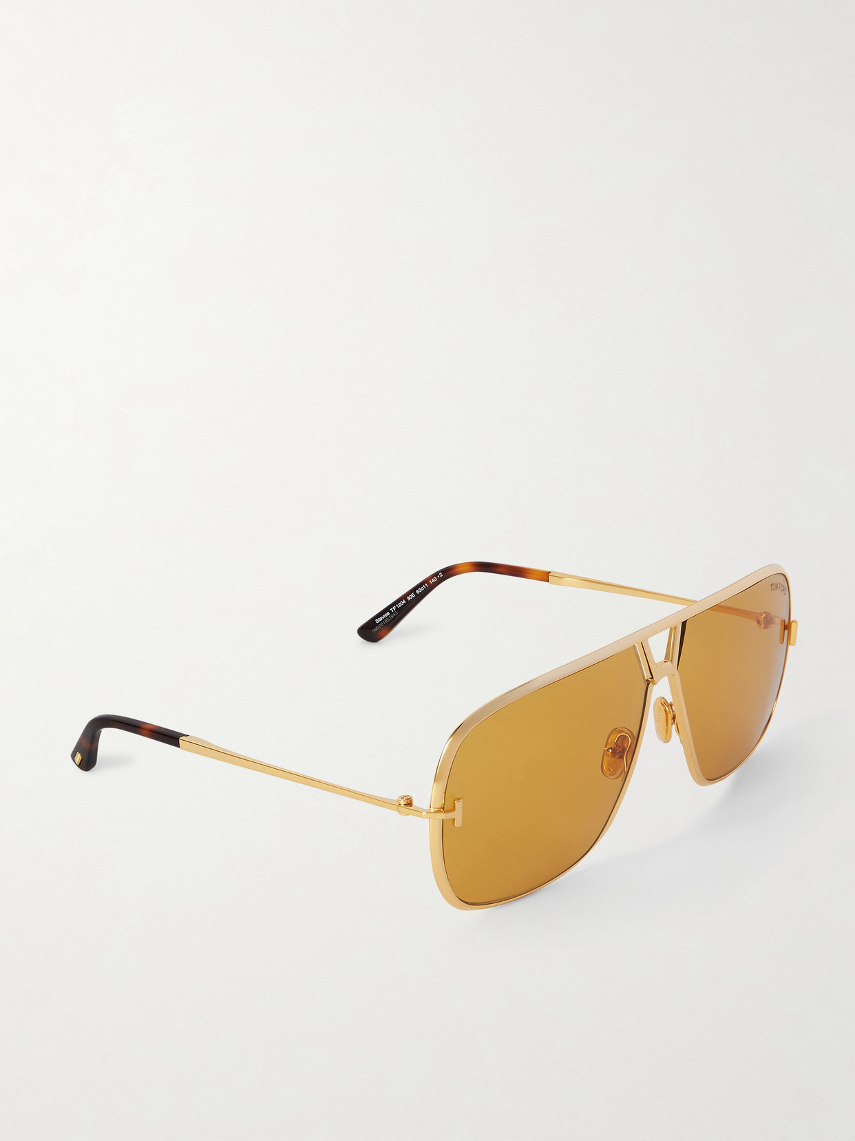 Tom Ford Stavros Aviator-style Gold-tone Sunglasses In Gold