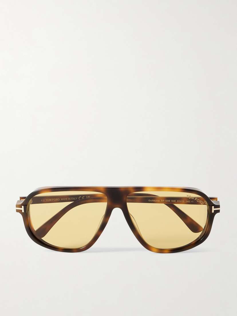 Tom Ford Guillaume Aviator-style Tortoiseshell Acetate Sunglasses
