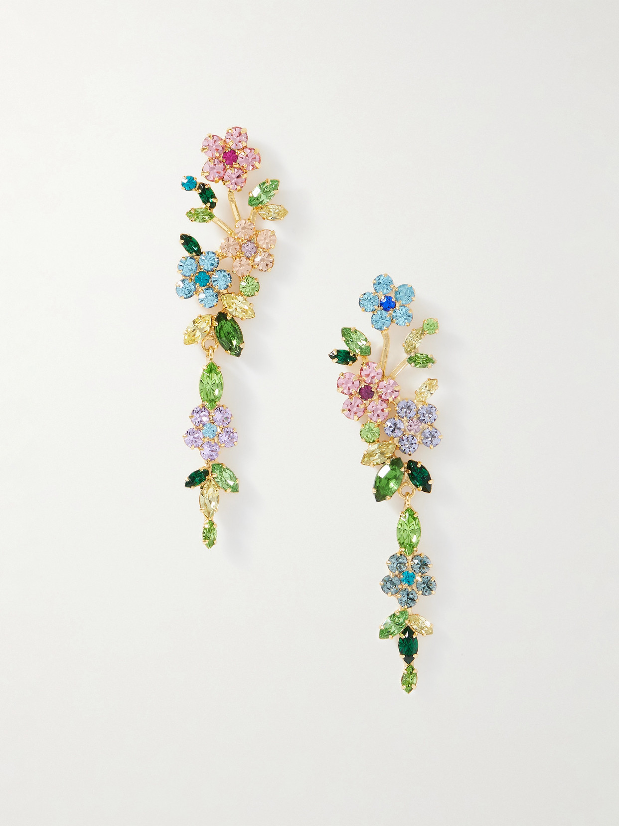 Jennifer Behr - Verlee Gold-plated Crystal Earrings - Green