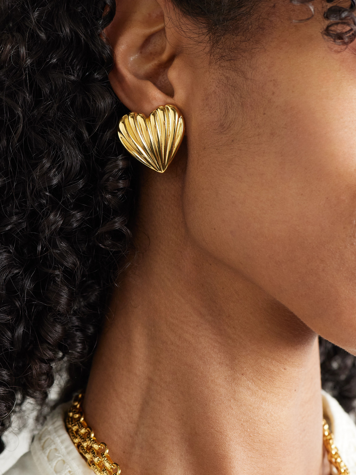 JENNIFER BEHR LIBI GOLD-PLATED EARRINGS