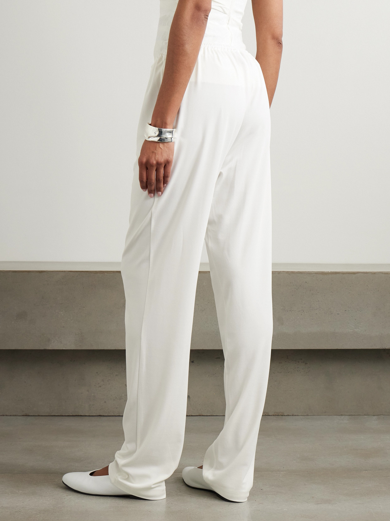 TOVE MAI STRETCH-JERSEY STRAIGHT-LEG PANTS
