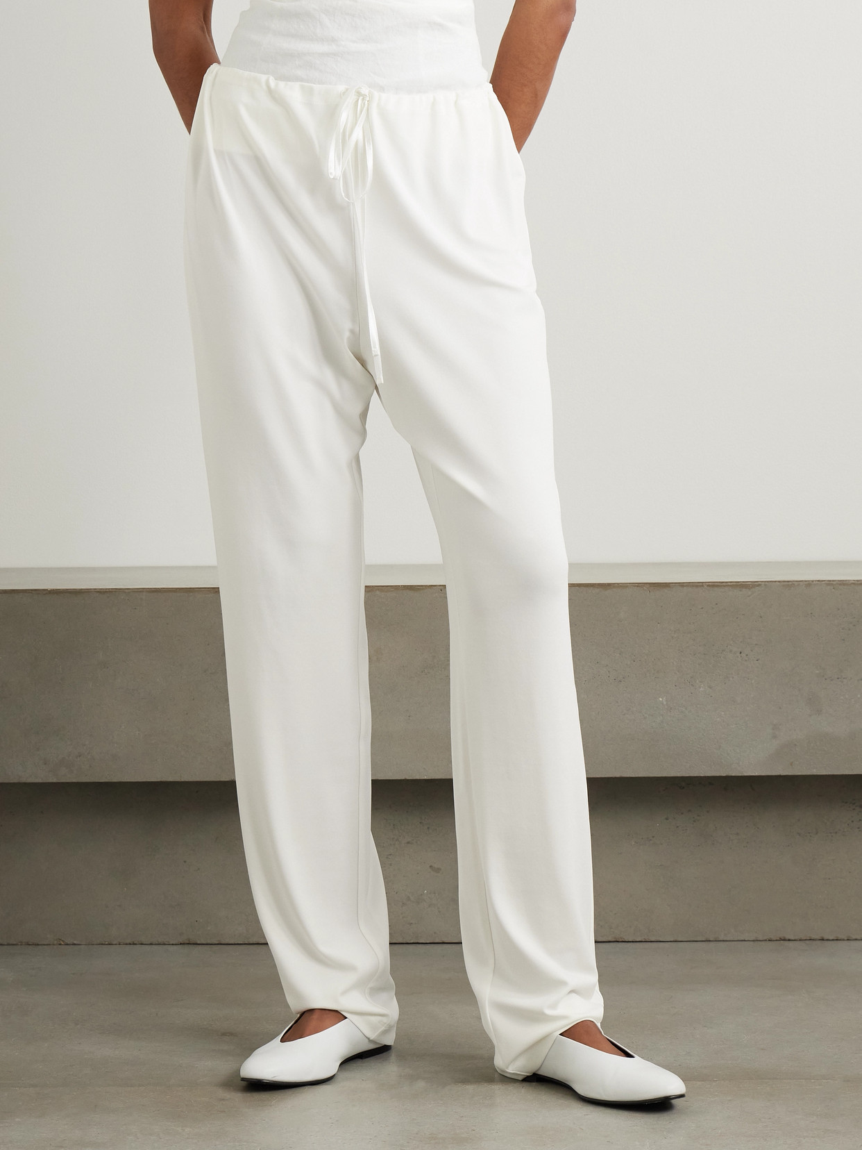 TOVE MAI STRETCH-JERSEY STRAIGHT-LEG PANTS