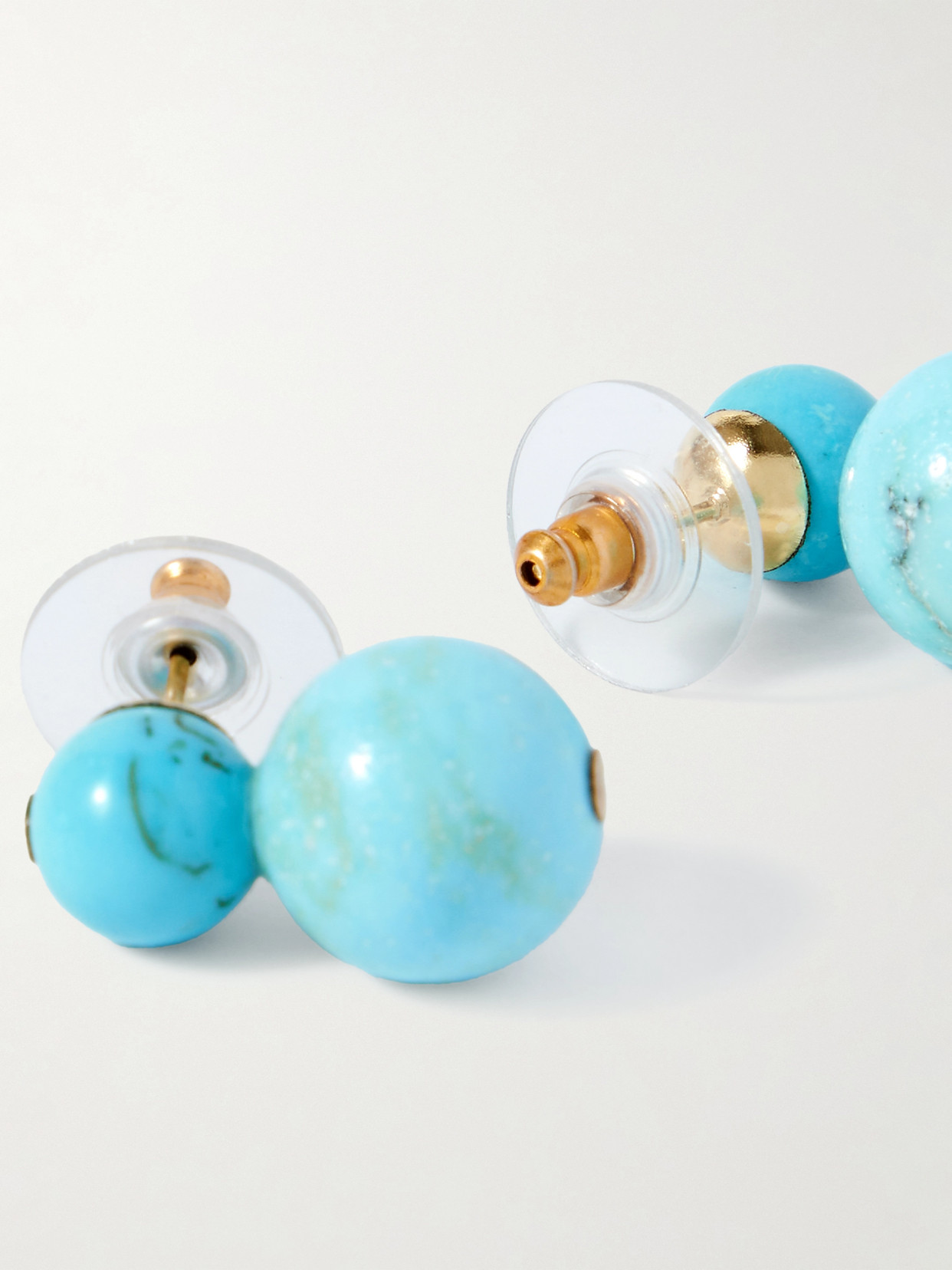 Jennifer Behr Cara Gold-tone Turquoise Earrings In Blue