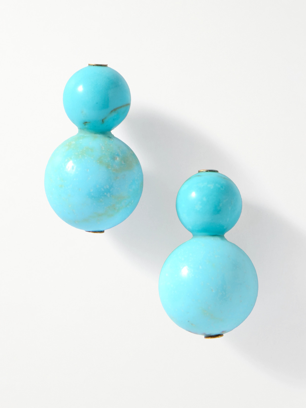Jennifer Behr Cara Gold-tone Turquoise Earrings In Blue