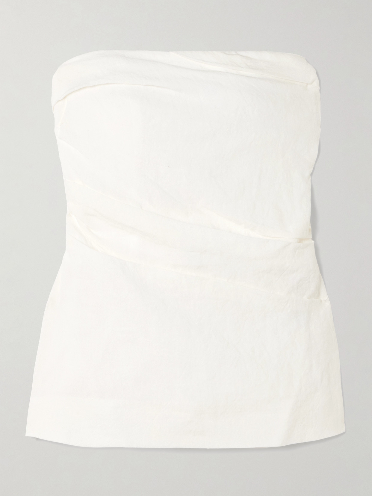 Tove Izel Linen Bandeau Top In Off-white