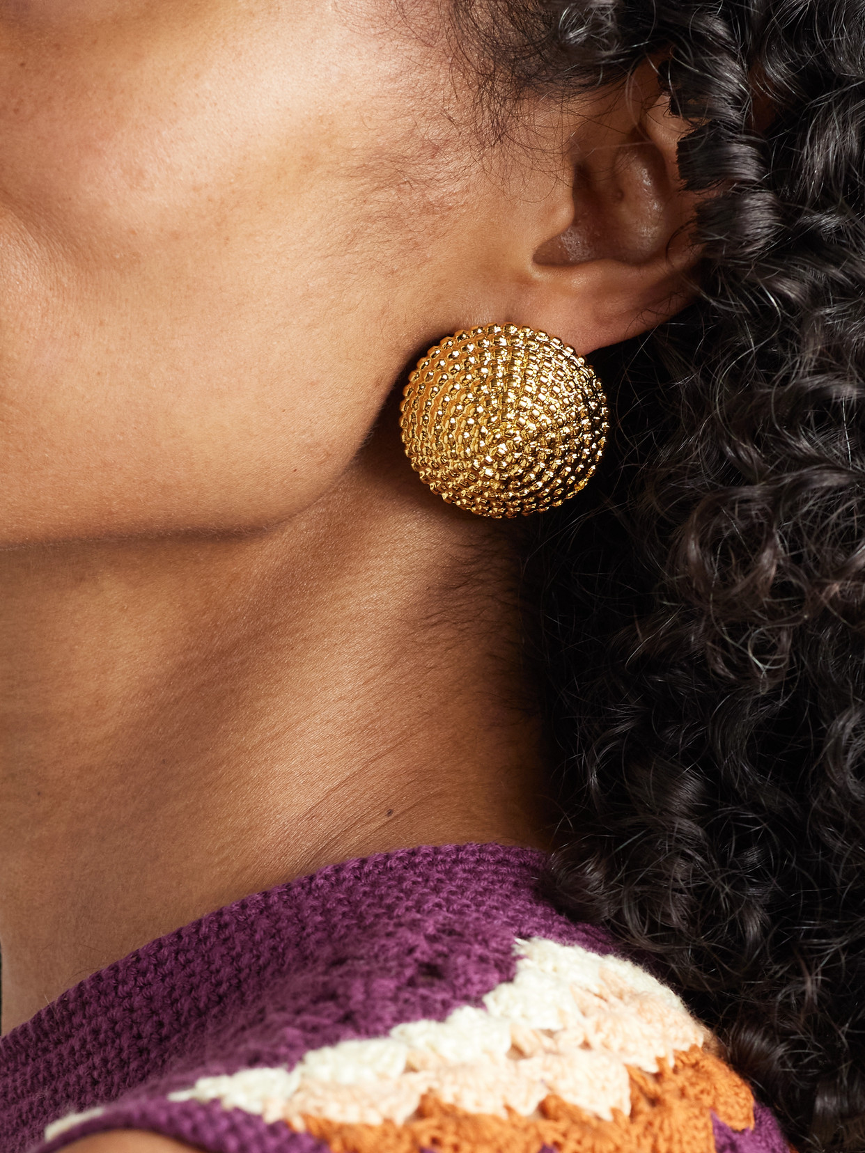 JENNIFER BEHR TAMSIN GOLD-PLATED EARRINGS