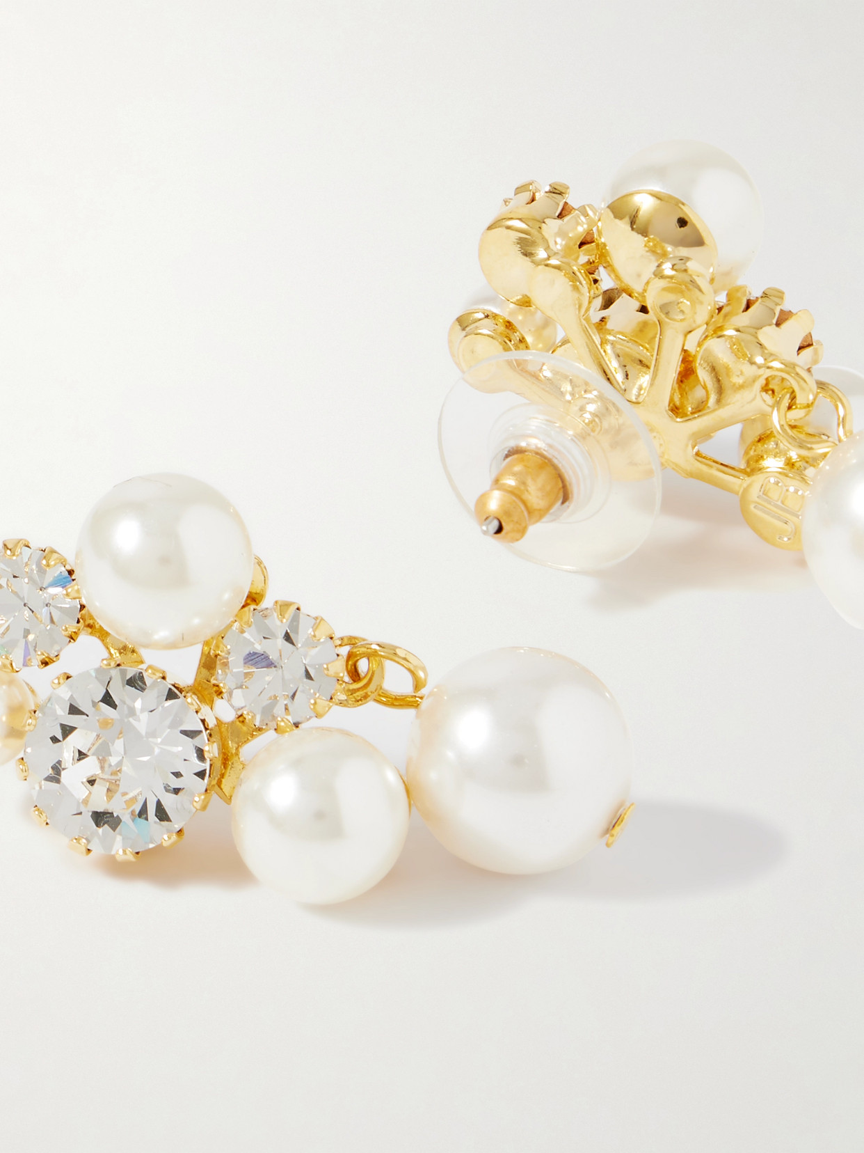 Jennifer Behr Bristol Gold-plated, Faux Pearl And Crystal Earrings In White