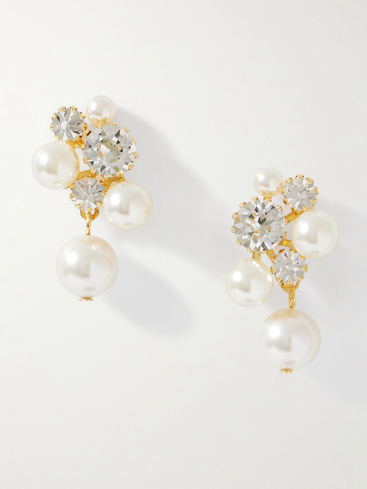 Jennifer Behr Bristol Gold-plated, Faux Pearl And Crystal Earrings