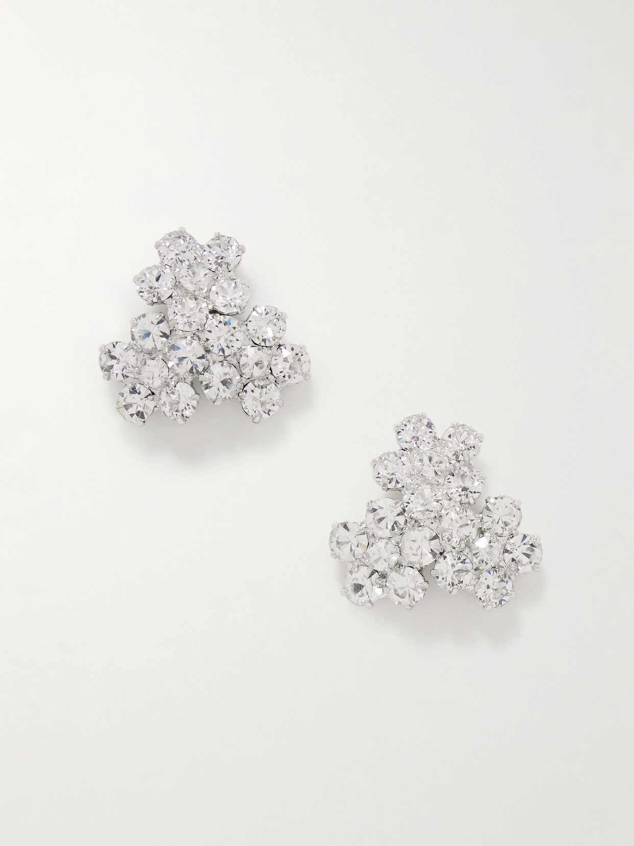 Jennifer Behr Violet Silver-plated Swarovski Crystal Earrings In Metallic