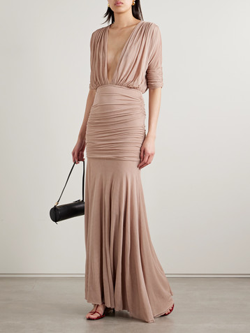 TOVE Devi ruched jersey maxi dress