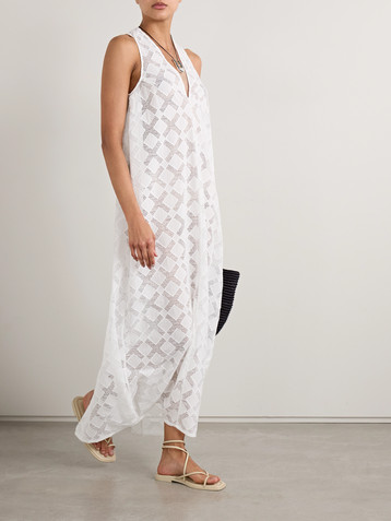 TOVE Agel paneled gauze and voile maxi dress