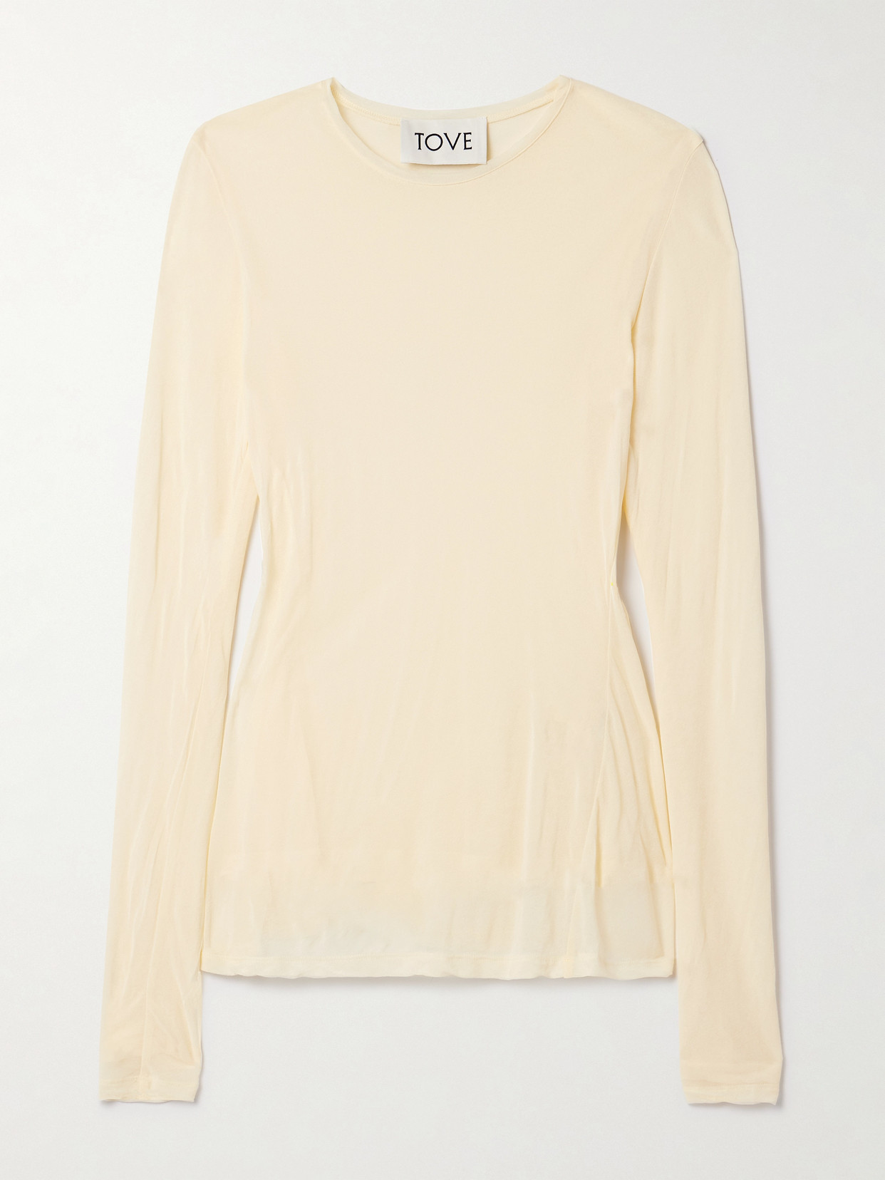 Tove Rosalie Gathered Jersey Top In Yellow
