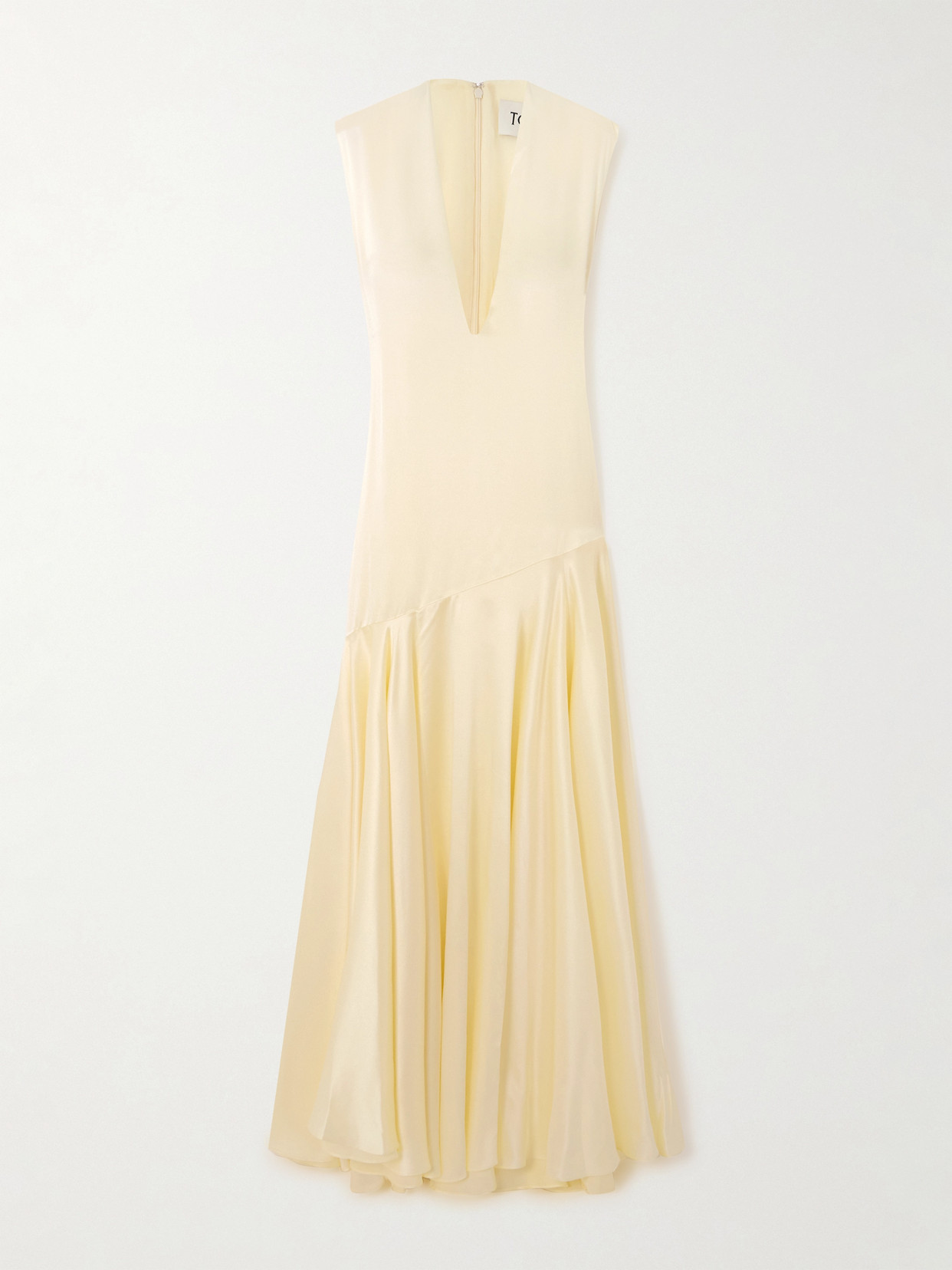 Tove Edan Pleated Silk-satin Gown
