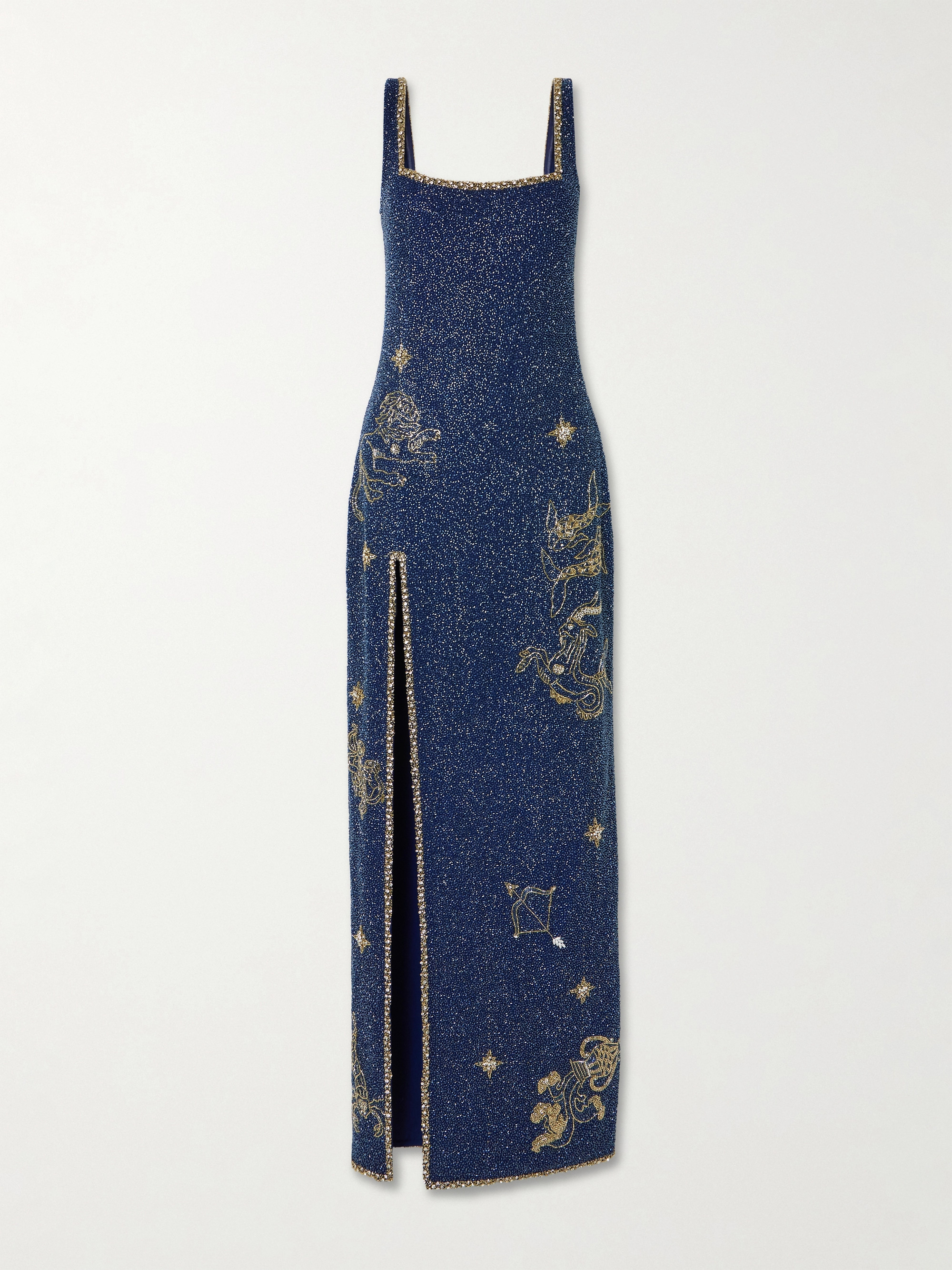 Clio Peppiatt Zodiac embellished beaded stretch-crepe gown thumbnail