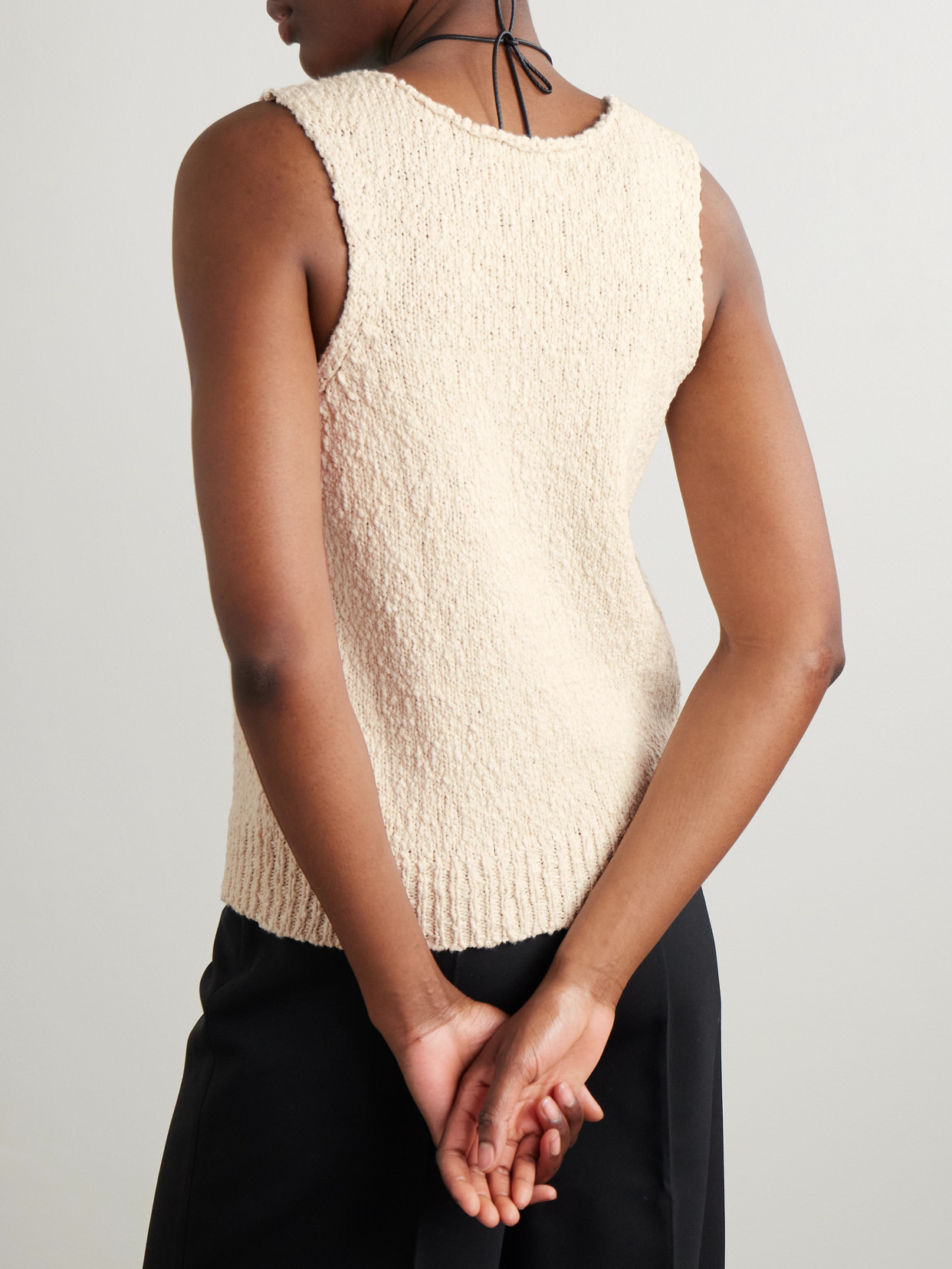 Rohe Textured-cotton Tank In Off-white