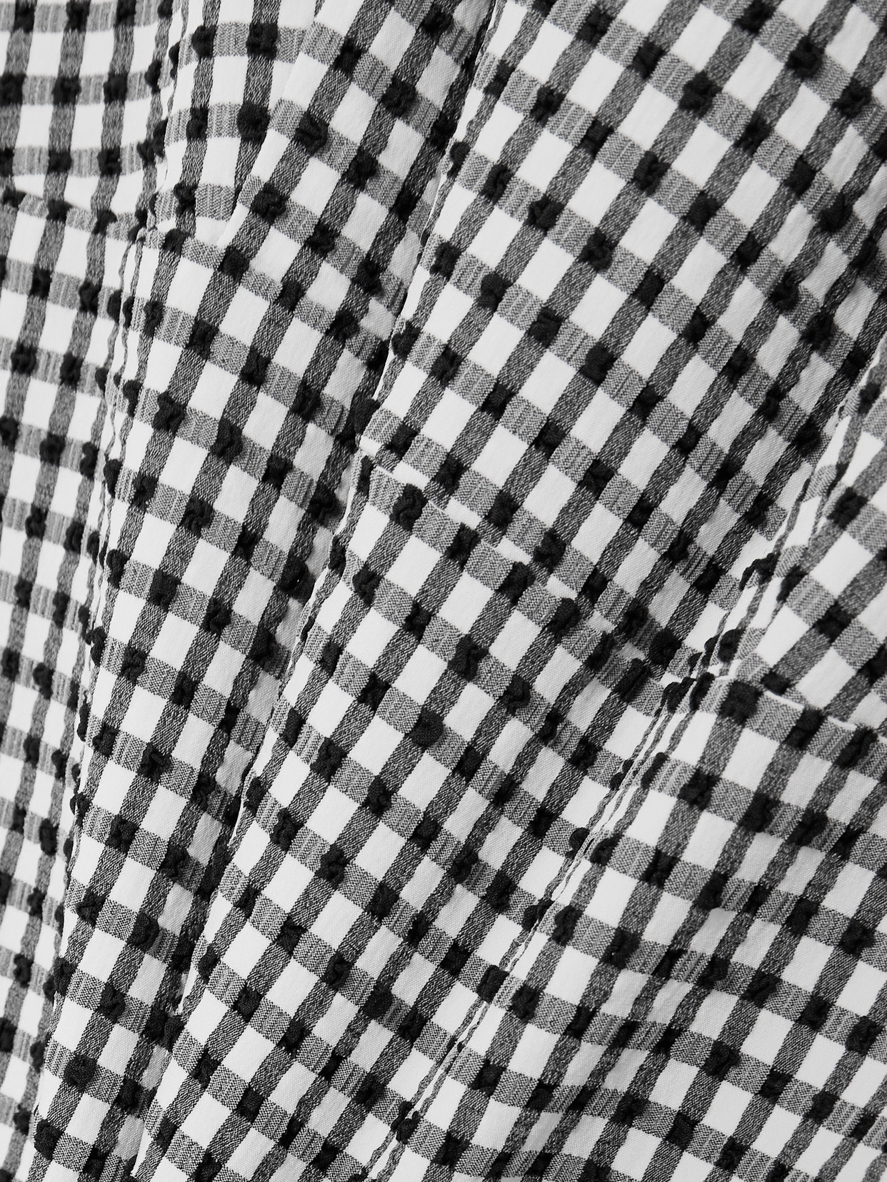 Shop Rohe Gingham Seersucker Mini Dress In Gray