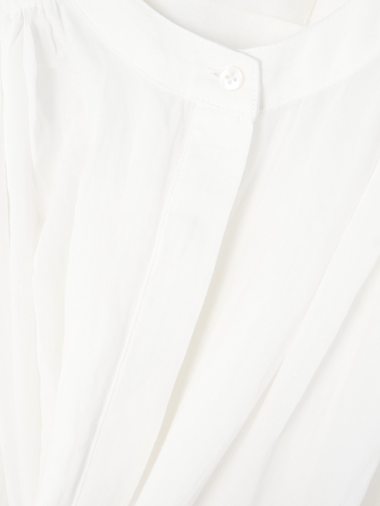 Shop Rohe Gathered Ramie-voile Blouse In White