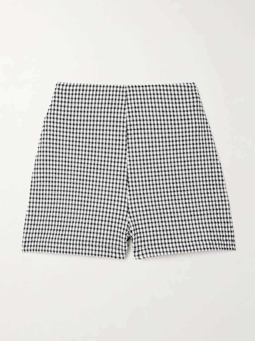RÓHE Gingham Seersucker Shorts