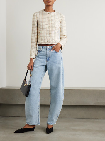 Veronica Beard Andrea metallic cotton-blend tweed jacket