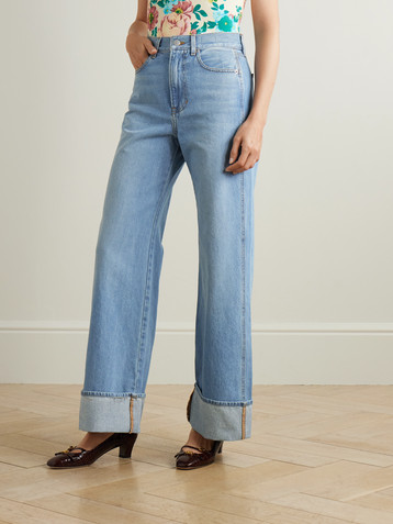 Veronica Beard Taylor high-rise wide-leg jeans